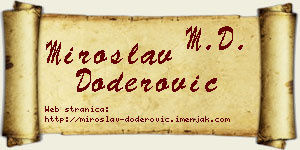 Miroslav Doderović vizit kartica